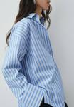 Блуза Mango Button-down blouse, Light Blue/Light Blue - фото 5