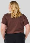 Футболка Zizzi Basic T-shirt, Chocolate Martini/Brown - фото 3