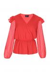 Блузка faina, красный - фото