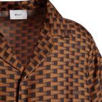 Шелковая рубашка с принтом BALLY, коричневый - фото 4