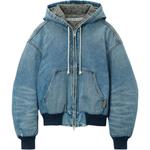 Alexander Wang Джимовая куртка-бомбер, Indigo - фото