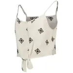 Футболка Only Caro Strap Linen Blend, бежевый - фото 2