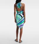 Мини-юбка из шелка с принтом Iride Pucci, Verde/Lilla - фото 3