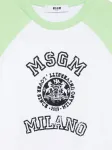 Футболка с логотипом MSGM Kids, белый - фото 3