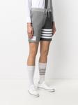 Thom Browne шорты с полосками 4-Bar, серый - фото 3