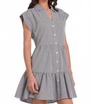 Черное мини-платье из сеерсакера Wren ELAN - фото 3