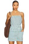 Топ Pali Lna, teal navy stripe - фото