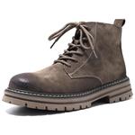 Мужские ботинки Martin Boot JIETEGONGYANG, серые, увеличивающие рост - фото 6