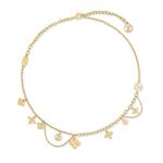 Цветущее гибкое ожерелье Louis Vuitton, золотой - фото