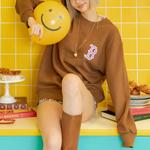 Свитшот унисекс коричневый MLB - фото 4