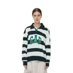 Женская рубашка-поло GAP, цвет Black/White Stripes - фото 4