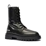 Кожаные сапоги Love Moschino, черный - фото