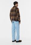 Куртка PULL&BEAR CHECKED COLLAR, Brown - фото 4