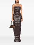 Rick Owens платье макси Bustier Gown, коричневый - фото 2
