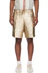 Шорты с золотыми пайетками Dries Van Noten - фото