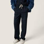 Клетчатые брюки MIU MIU, зеленый - фото 5