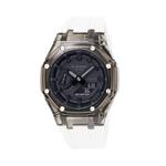 Часы Casio G-Shock Analog-Digital 2100 Series, арт. GA-2100-1A1, белый/черный прозрачный/черный - фото