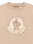 Свитшот с логотипом из страз Moncler Enfant, розовый - фото 3