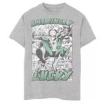 Футболка с рисунком Marvel Amazingly Lucky для мальчиков 8–20 лет Marvel - фото