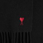 Шерстяной шарф Ami Paris, цвет noir - фото 2