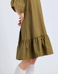 Мини-платье Cotton Ruffled Short Dress 8 By Yoox, зеленый - фото 3