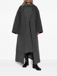 Пальто из шерсти с V-образным вырезом Entire Studios, серый - фото 4