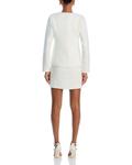 Твидовое мини-платье-футляр - эксклюзив AQUA, белый - фото 6