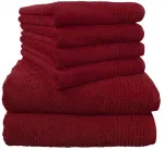 Набор полотенец Dyckhoff "Блестящий" (комплект (6 шт.), цвет kirsche - фото