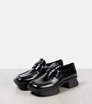 Равные кожаные пенни лоферы Prada, черный - фото 4