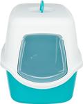 Trixie Vico Аквамарин/Белый туалетный лоток с крышкой 56х40х40см Trixie, цвет синий - фото 3