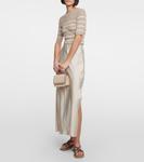 Замшевые сандалии с отделкой Monili Brunello Cucinelli, Medium Brown - фото 2