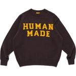 Свитер с интарсией HUMAN MADE, оливковый - фото 5