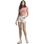 Джинсовые шорты Superdry Vintage High Rise, белый - фото 3