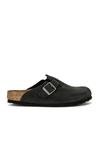 Шлепанцы Birkenstock Boston, цвет Black Oiled - фото