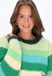 Джемпер myMo CREW NECK STRIPED, Green Multicolor/Multi-Coloured - фото 4