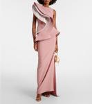 Роковое платье с оборками Maticevski, Rose - фото 2