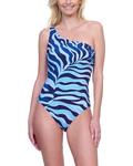Gottex One shoulder One-Piece, синий - фото