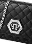 Стеганая мини-сумка на плечо Philipp Plein, черный - фото 5
