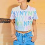 MLB Бейс лого кроп топ женский белый - фото 5