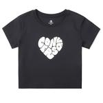 Футболка heart t-shirt 'black' Converse, черный - фото