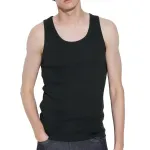 Майка DRY в рубчик Uniqlo, черный - фото 2