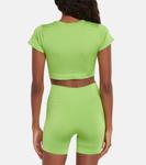 Комплект из укороченного топа Mindful и шорт Compose Prism², зеленый - фото 3