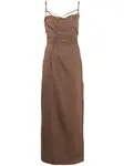 Длинное платье La Robe Gaua JACQUEMUS, коричневый - фото