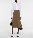 Юбка миди из крепа Jil Sander, Medium Green - фото 2