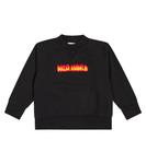 Толстовка из хлопка с принтом Palm Angels, черный - фото