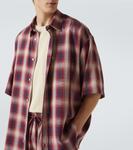 Проверенная оверсайз рубашка Acne Studios, Red/Blue - фото 5