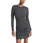 Платье Dot Ruched Stretch Matte Jersey MICHAEL KORS, белый - фото