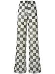 PINKO брюки палаццо в клетку, белый - фото