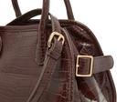 Сумка Kelly & Katie Mindy Satchel, Dark Brown Croc Print - фото 7