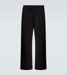 Широкие брюки из шерсти Saman Amel, черный - фото